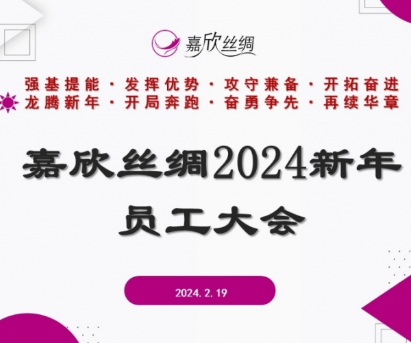 尊龙集团官网丝绸召开2024新年员工大会