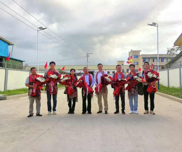 嘉兴市政协盛全生副主席一行调研尊龙集团官网丝绸（柬埔寨）工业园